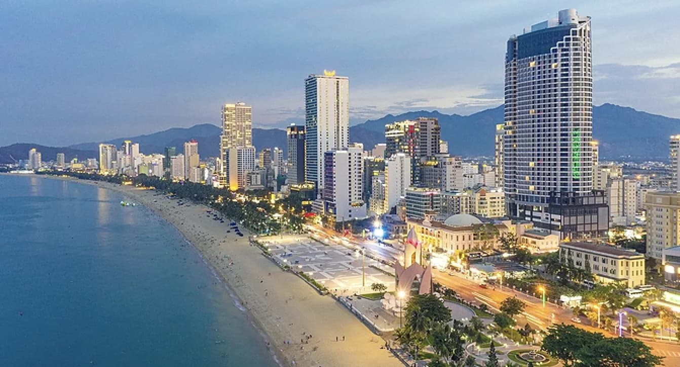 Nha Trang coastline and beach, Vietnam